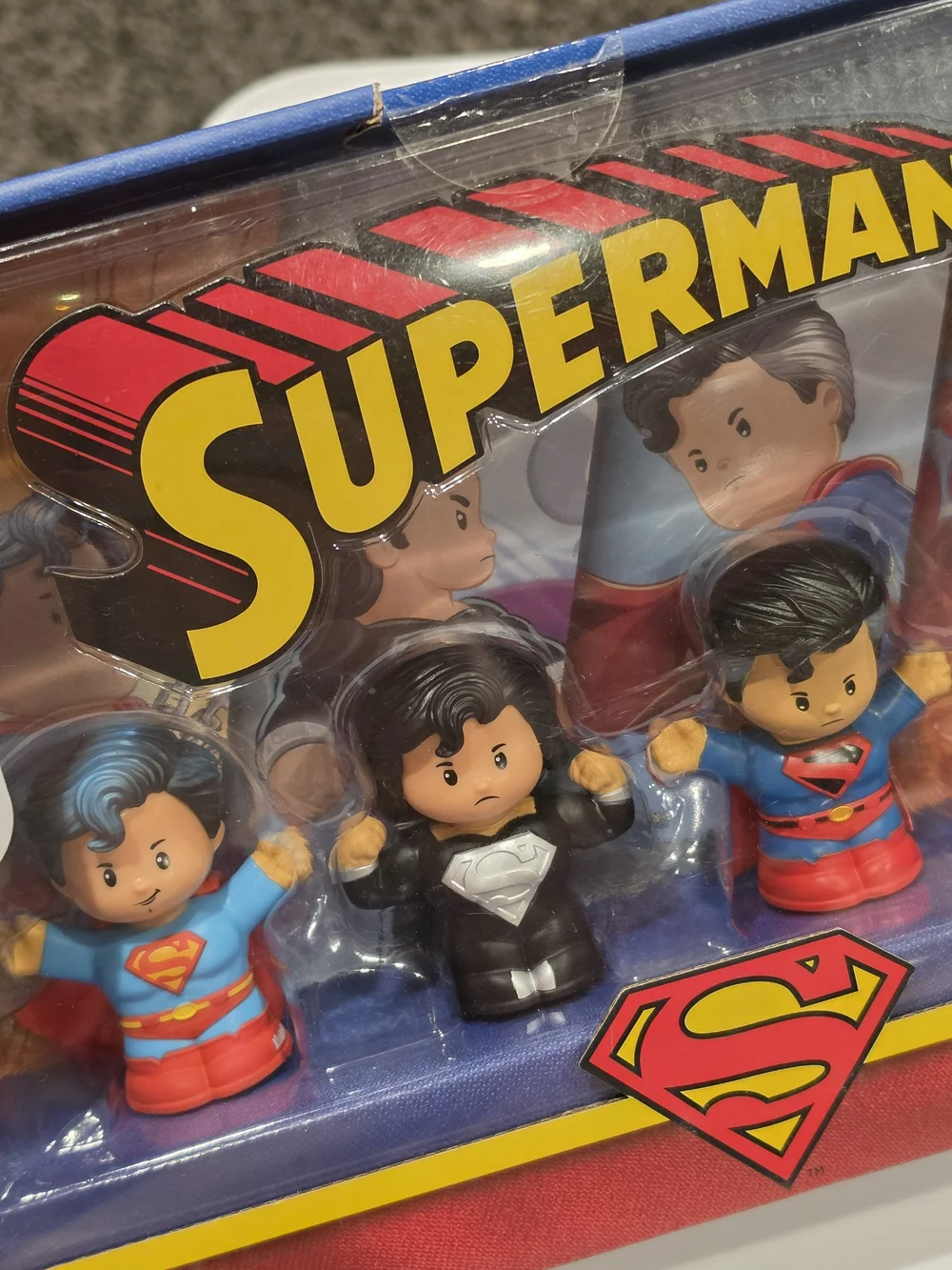 Fisher-Price Little People Superman Figure 4-Pack - Blue/Red/Black/Clear